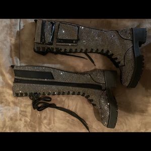 Club Exx bling pocket combat boots.